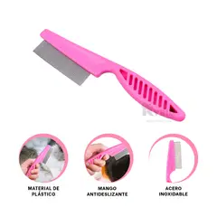 RYBIU IMPORT - Cepillo para Mascotas de Color Rosado Y+Envoltorio de Regalo