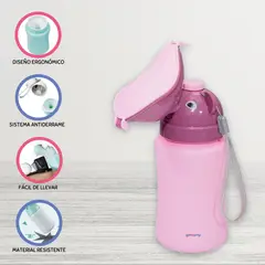 INFANTI - Bacín Portátil Para Bebe Niño »POTTY TO GO» Rosado