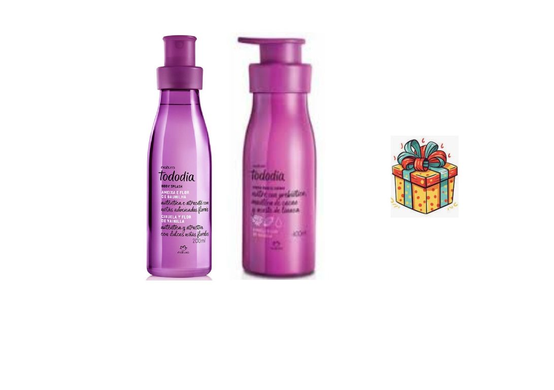 Kit tododia ciruela body splash + crema corporal y regalito