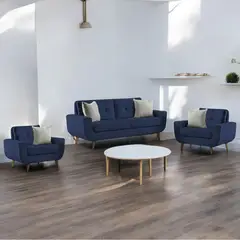 ALTO HOGAR - Juego de Sala 2 1 1 Kayruth Azul Cobalto Tapiz Antifluido