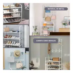 GENERICO - Estante de Calzado en Tono Blanco Y+Regalo Ligas para Peinar