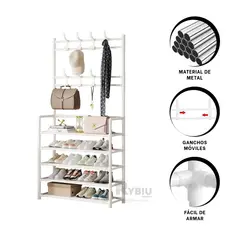 GENERICO - Portazapatos Organizador Moderno en Blanco Y+Gift MiniAgenda