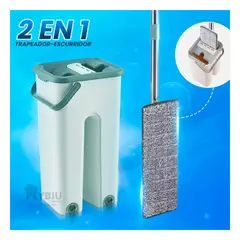 RYBIU IMPORT - Utensilio de Trapear en Tono Verde Agua Y+Post-it Adhesivos