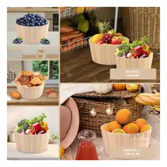 GENERICO - Balde Moderno para Hogar en Tono Madera Y+Gift MiniAgenda