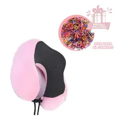 GENERICO - Almohadilla Util de Cuello Rosado Espuma Y+Ligas de Regalo