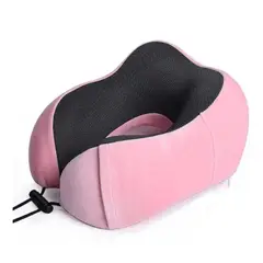 GENERICO - Almohada de Cuello para Viajar Rosado Espuma Viscoelastica