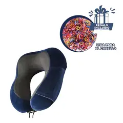 GENERICO - Almohadilla Util de Cuello en Azul Espuma Y+Ligas de Regalo