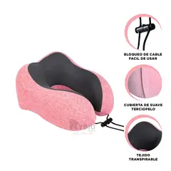 GENERICO - Cojin para Soporte de Cuello en Color Rosado Y+Gift Stickers