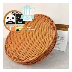 GENERICO - Plato de Cesta para Frutas Color Marron Y+Gift MiniAgenda