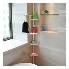 GENERICO - Esquinero para Baño de 26m en Tono Blanco Y+Papel de Regalo