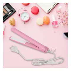 GENERICO - Plancha Portatil Mini de Cabello Rosado Y+Papel de Regalo