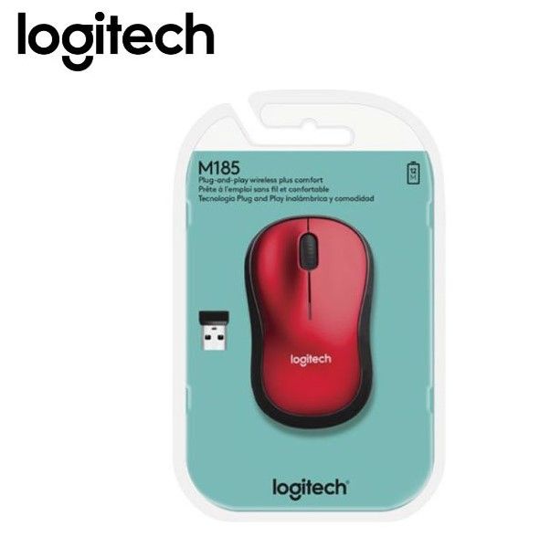 Mause inalambrico M185 Rojo
