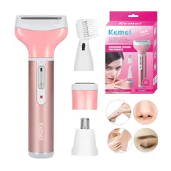KEMEI - Depiladora Eléctrica Multifunción Recargable 4en1 para Mujer