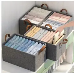 GENERICO - Caja Organizador de Ropa Multiuso Plegable - Gris