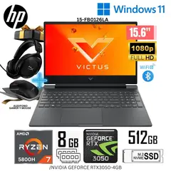 HP - Laptop Victus Gaming 15-FB0126LA AMD Ryzen7-5800H 15.6" FHD 8GB RAM 512GB SSD RTX3050-4GB+Regalo