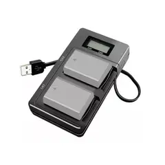 GENERICO - Cargador Doble Usb Para Bateria Np Fw50 Sony Powerbank Nuevo