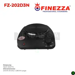 FINEZZA - Cocina Eléctrica 1 Hornilla FZ-202D3N