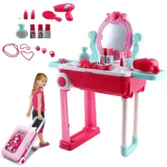 GENERICO - SET DE BELLEZA TOCADOR PARA NIÑAS 2 EN 1