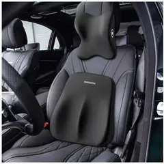 GENERICO - Cojín Almohadillas Para Reposacabezas De Coche Negro