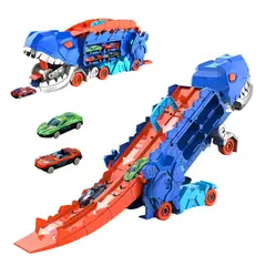 GENERICO - Carro dinosaurio devorador de autos con pista deslizante