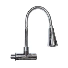 C&A - Llave de Lavadero para Pared Flexible Cónico