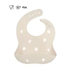 GENERICO - BABERO DE SILICONA BEIGE - VERSATINO