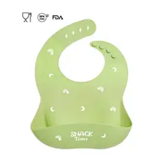 GENERICO - BABERO DE SILICONA VERDE OLIVO - VERSATINO