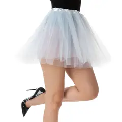 GENERICO - Tutu Dos Capas Con Forro al Interior Blanco Mujer