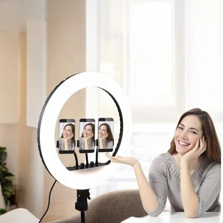 Aro de luz LED 45cm Profesional + Trípode 1.80 Mts Profesional