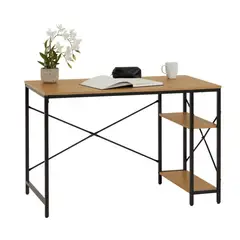 GENERICO - Escritorio Minimalista Industrial Kabi Marrón Claro R&R MUEBLES