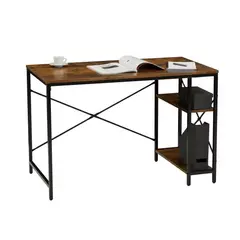 GENERICO - Escritorio Minimalista Industrial Kabi Marrón R&R MUEBLES