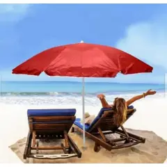 GENERICO - Sombrilla Playera Extragrande 210 cm protección UV Funda