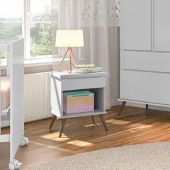 TU MESITA - Mesita de Noche Infantil Apolo color Blanco