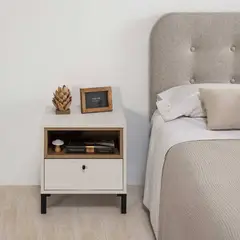 TU MESITA - Velador Mesa de Noche Contemporáneo Sandra Blanco