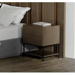 TU MESITA - Velador Mesa de Noche Franki 2 cajones