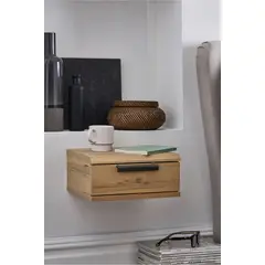 TU MESITA - Velador Mesa de Noche Icarus color Marrón