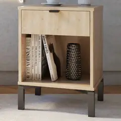 TU MESITA - Velador Mesa de Noche Morgan color Duna 1 cajón