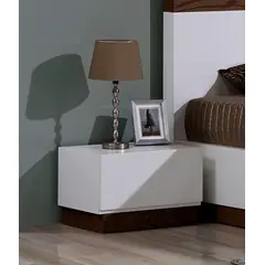 TU MESITA - Velador Mesa de Noche Paraiso color Blanco 1 cajón