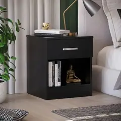 TU MESITA - Velador Moderno 1 cajón Petit Color negro