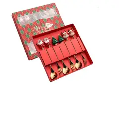 GENERICO - Set cubiertos Navidadeños tendencia calidad