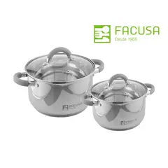 FACUSA - Set de ollas x 2 acero inoxidable