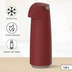 TRAMONTINA - Termo Sifon Exata Rojo 1.8 L