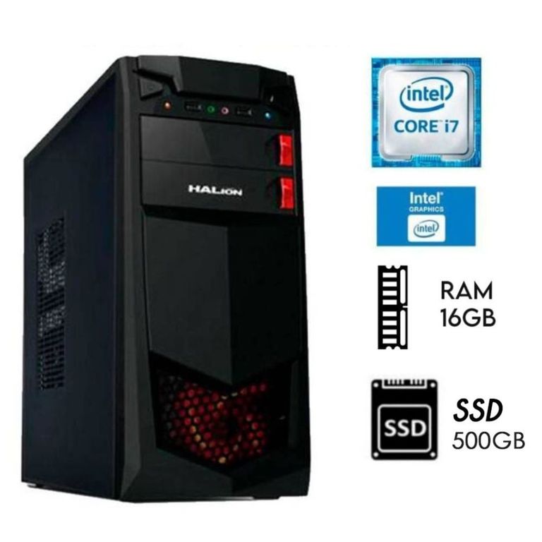 Computadora Pc Core i7 3.2 Ghz Ram 16GB Disco Solido SSD 500GB