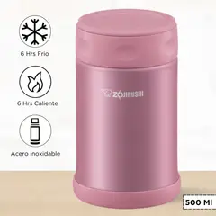 ZOJIRUSHI - Termo de Comida Steel Food Rosado 500 Ml