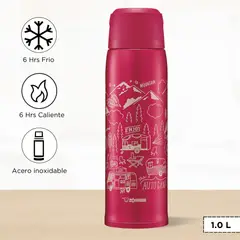ZOJIRUSHI - Termo de Bebida Stainless Rojo 1.0 L