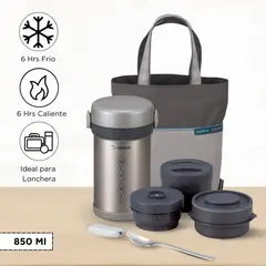 ZOJIRUSHI - Termo de Comida 3 Divisiones Mr Bento 850 Ml