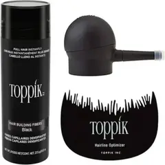 TOPPIK - Fibras Capilares 275gr Con Aplicador Y Peine BLACK