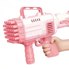 GENERICO - Pistola de Burbujas 48 agujeros Juguete de Niñas rosado