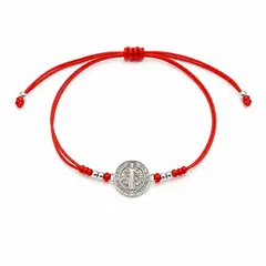 SANTORAL - Pulsera San Benito - Hilo y Plata