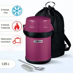 ZOJIRUSHI - Termo de Comida 4 Divisiones Mr Bento Rosado 1.23 L